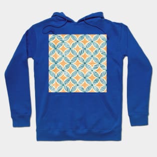 Orange and Blue Sunset Palms Geometry Hoodie